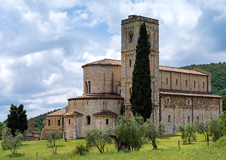Sant Antimo Abbey in Montalcino Tuscany